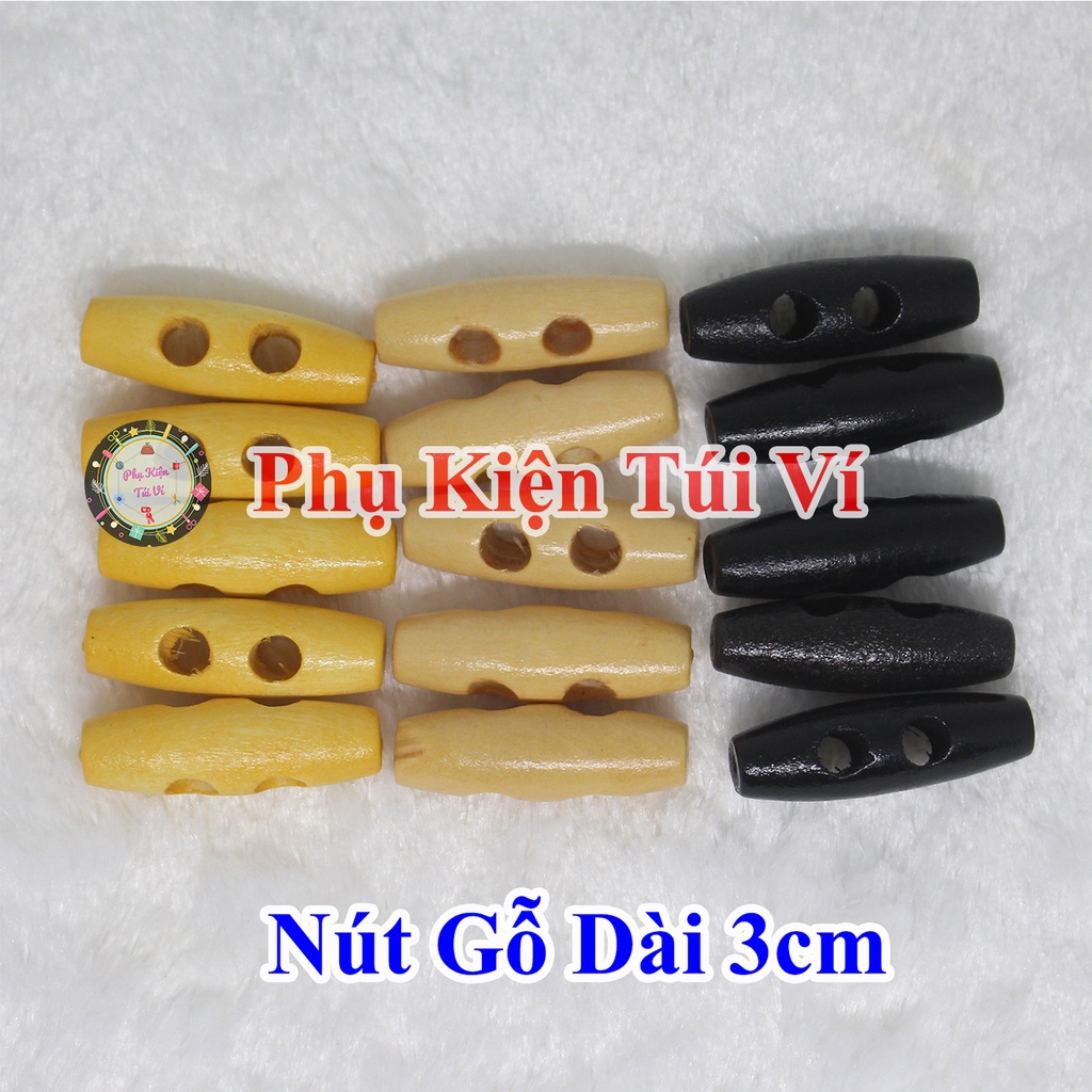 Nút gỗ dài 3cm