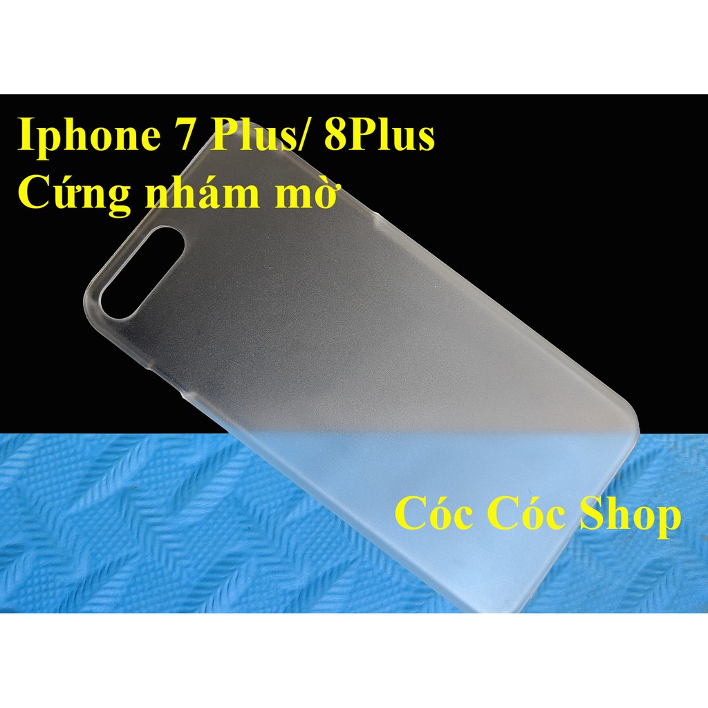 Ốp lưng IPhone 7/ 8, Iphone 7 plus/ 8 plus nhựa CỨNG TRONG SUỐT/ CỨNG NHÁM MỜ tặng Cáp lightning