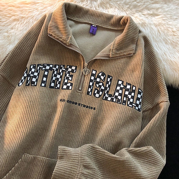 Áo sweater tay dài họa tiết sọc thời trang sành điệu cho nữ