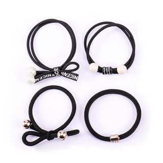 Bộ 12 thun cột tóc Hàn Quốc dễ thương (Đen)