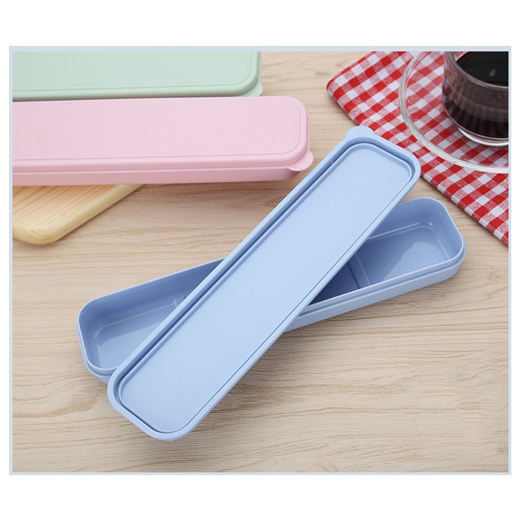 Hộp Nhựa đựng muỗng đũa vệ sinh du lịch / văn phòng tiện dụng (Không Bao Gồm Muỗng Đũa) #C420