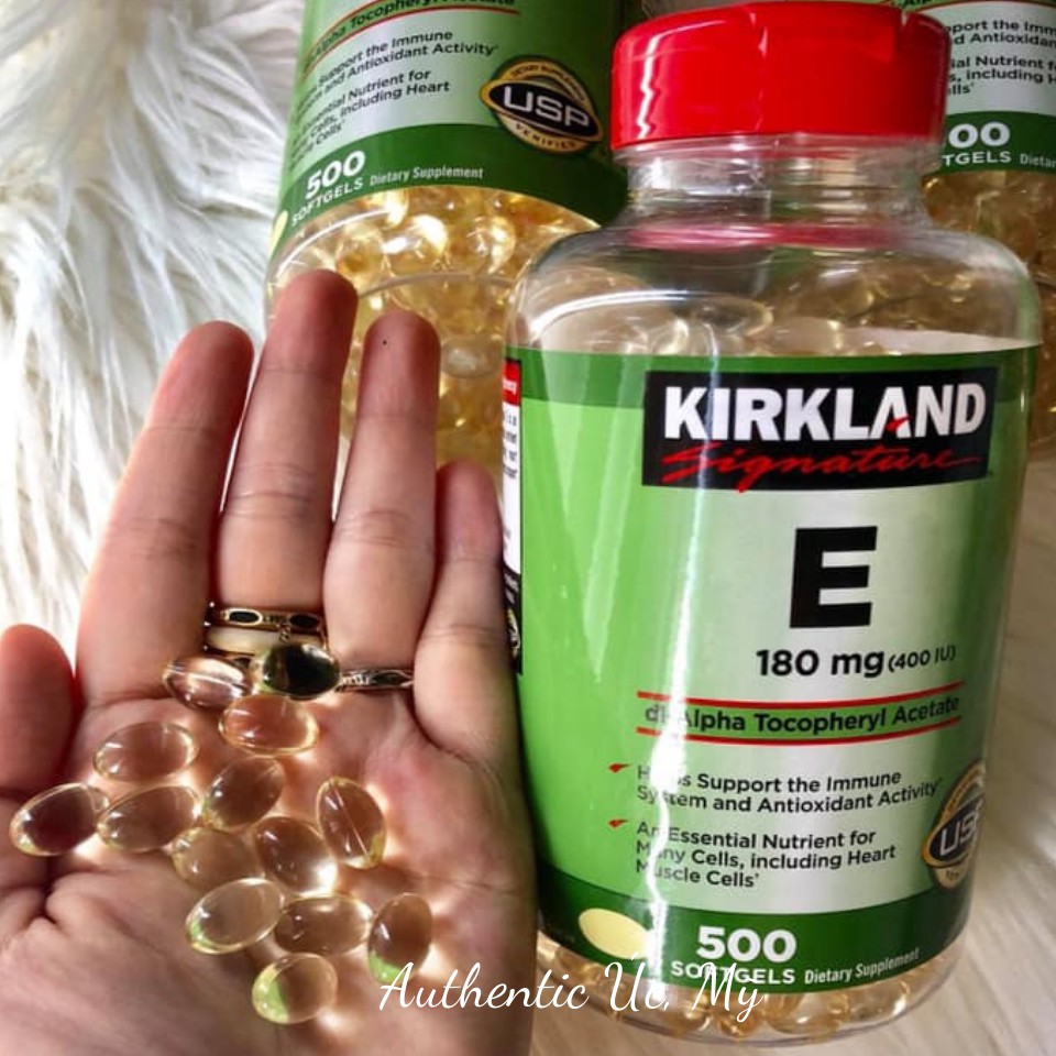 Vitamin E 400 IU 500 Viên Kirkland Của Mỹ 🍀Đẹp Da, Làm Chậm Lão Hóa [Đảm Bảo Chính Hãng+Date mới]