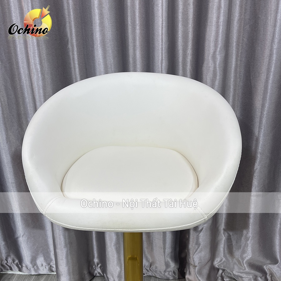 Ghế Makeup Chân Vàng K1 Sơn Tĩnh Điện Nhập Khẩu Mẫu Da Tay Liền ( Hàng có sẵn)