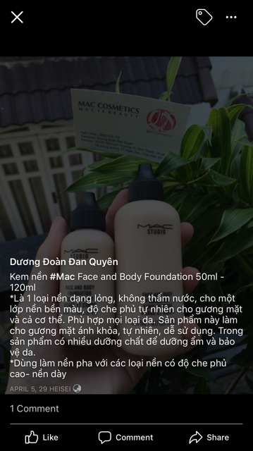 Kem Nền MAC Studio Face And Body Foundation | BigBuy360 - bigbuy360.vn