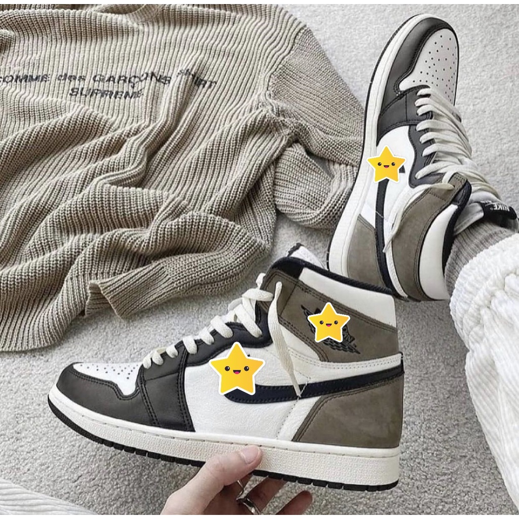 Giày thể thao Jordan nâu cao cổ nam nữ Giầy sneaker JD1 hot trend 2022