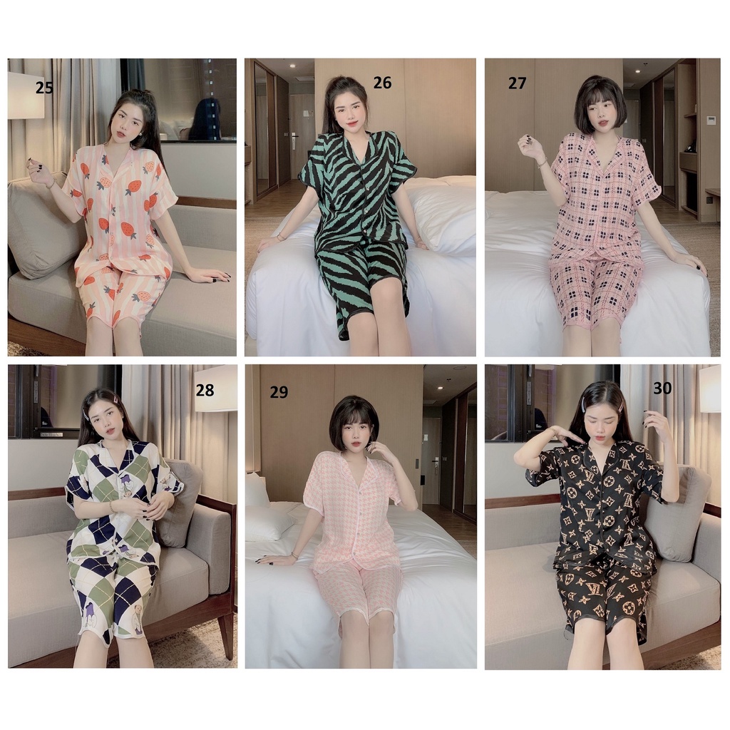Đồ Bộ Lụa Mai Ngô - Lụa 100D - Cộc Dơi Quần Lửng  (P1)