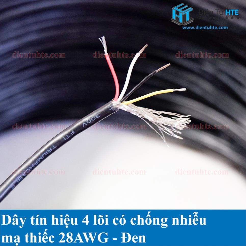 Combo 5 mét Dây tín hiệu USB 2547 4 lõi có bọc chống nhiễu 28AWG