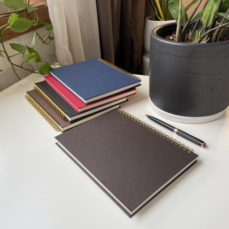 Sổ Tay Bìa Giấy Mỹ Thuật - Kích  Thước A5 - Màu Nâu Socola