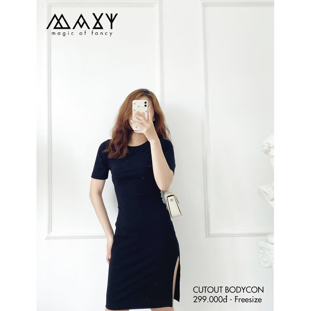 [Mã SKAMA06 giảm 8% tối đa 50K đơn 250K] Đầm body thun gân có xẻ cutout bodycon dress Maxy Workshop | BigBuy360 - bigbuy360.vn