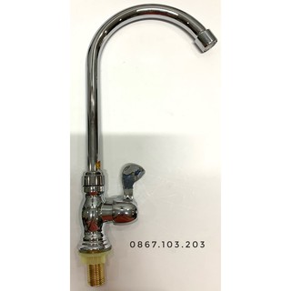Vòi Rửa Chén Bát Lạnh Gắn Chậu Nhựa Mạ Crome Sáng Bóng