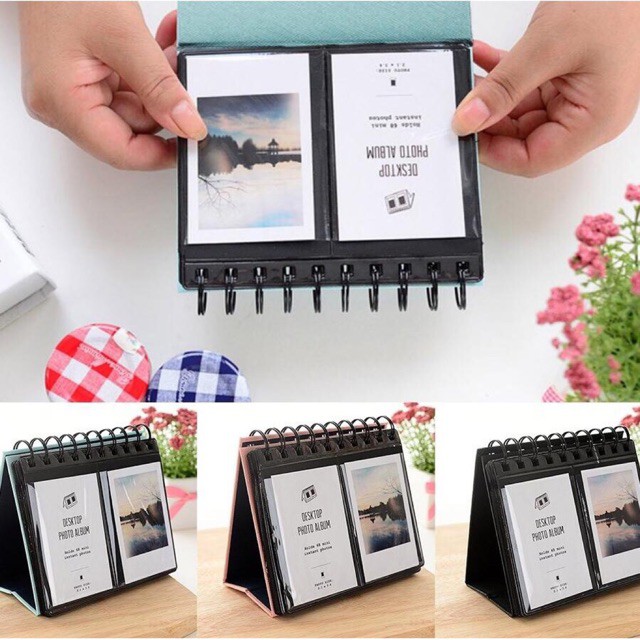 [Mã LIFEB04ALL giảm 10% tối đa 15K đơn 0Đ] Album ảnh để bàn lò xo polaroid mini đẹp để được 68 ảnh 6x9