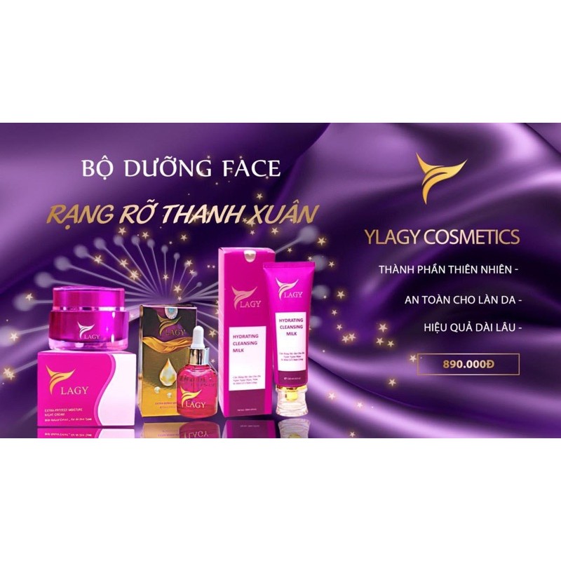 Combo YLAGY 3 món Kem Face Ylagy + Serum Ylagy + Sữa Rữa Mặt Ylagy Ngừa Nám Tàn Nhang Dưỡng Trắng Da Chống nắng | BigBuy360 - bigbuy360.vn