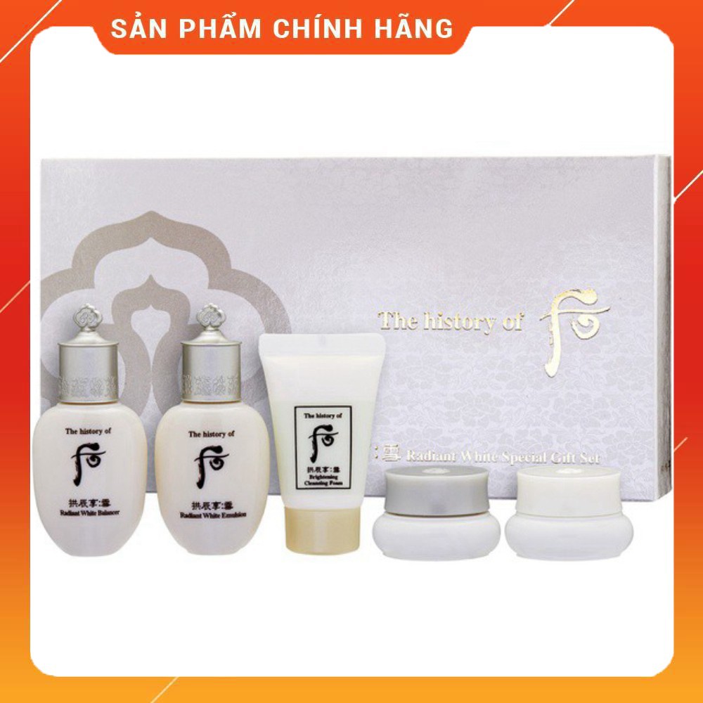 Bộ dưỡng trắng da và xóa mờ thâm nám 5 món - Whoo Seol Radiant White S