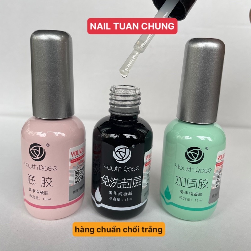 Base Top Cứng Móng Hoa Hồng Chai 15ml