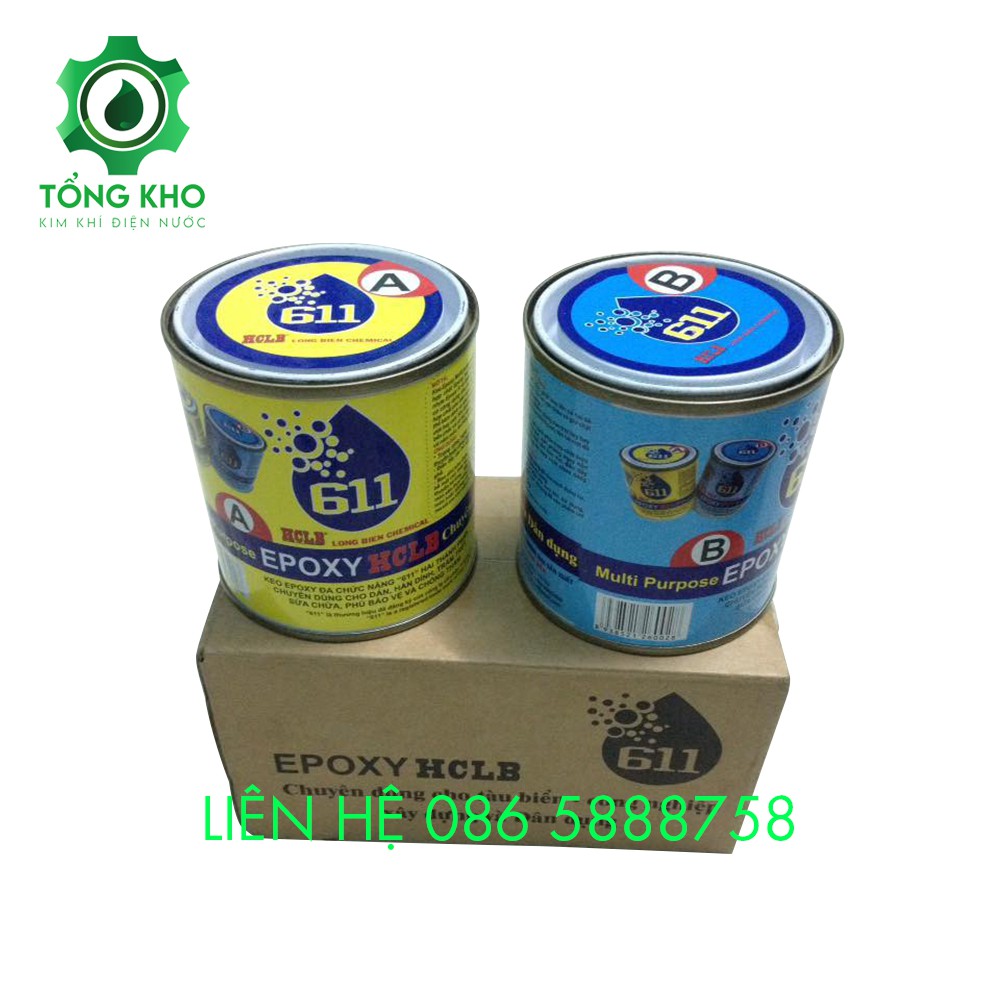 Bộ keo dán đá nhựa gỗ kim loại Epoxy 611 - Tổng kho kim khí điện nước