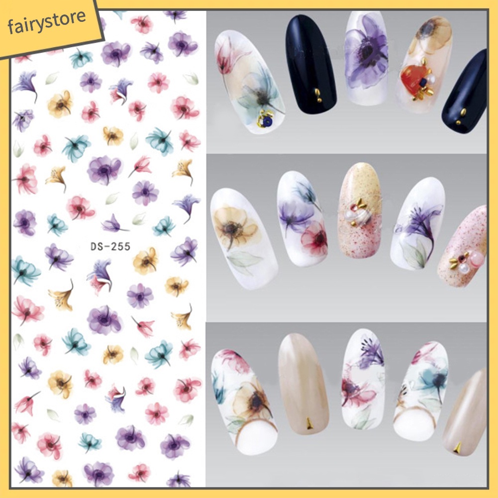 Tấm hình dán nhiều họa tiết xinh xắn dùng để trang trí móng