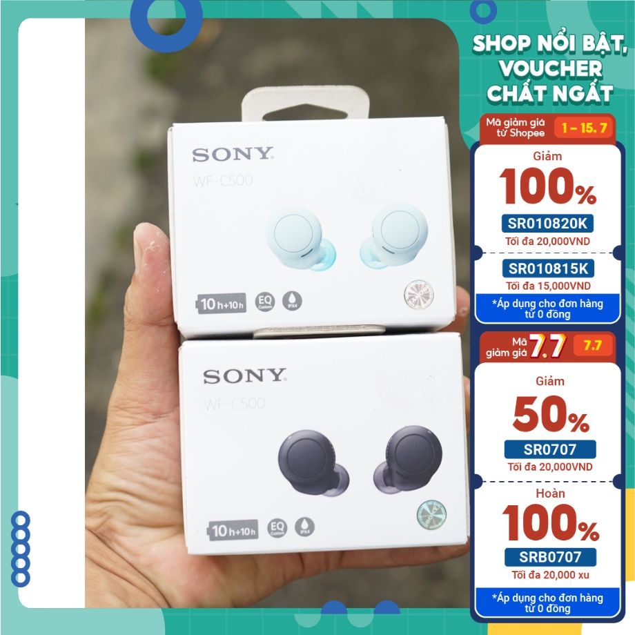 Tai nghe SONY Truly Wireless WF-C500-HÀNG CHÍNH HÃNG CTY SONY VIỆT NAM, NEW NGUYÊN SEAL