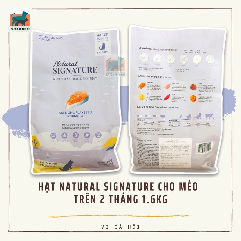 Hạt mèo Hàn quốc Natural Signature 1.6kg