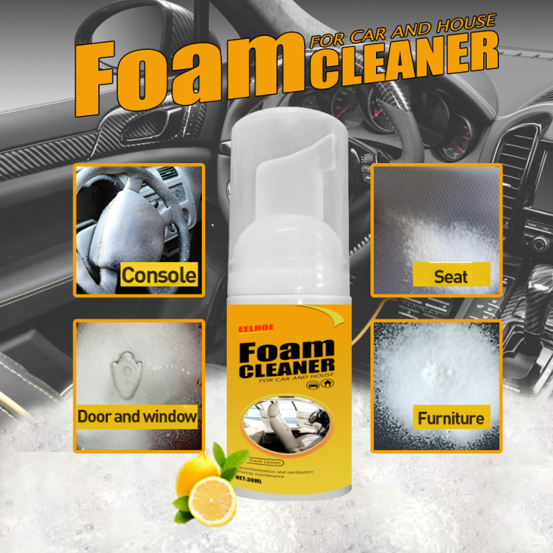 [Ready] Car Interior Cleaning Foam Cleaner Car Seat Interior car cleaner Auto Leather Clean Wash TTS