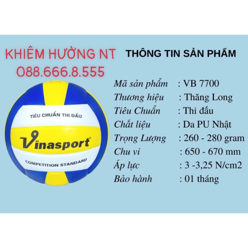 Bóng Chuyền Thi Đấu Thăng Long VB (7700) + Lưới + Kim Bơm