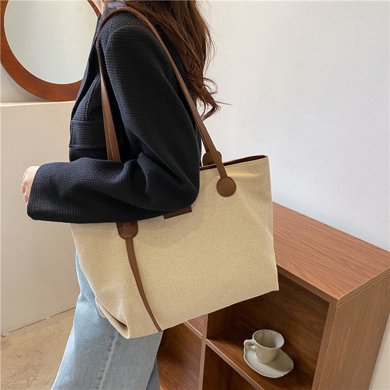 Túi Xách canvas Cỡ Lớn Thiết Kế Đơn Giản Thời Trang Cho Nữ