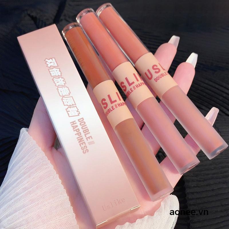 ✨✨son kem lì  CAPPUVINI/Uslike tông nude 3D chống thấm nước 2 trong 1 thời trang
