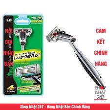 Dao cạo 5 lưỡi kép KAI (1 thân,1 lưỡi,hộp xanh) Nội địa Nhật Bản