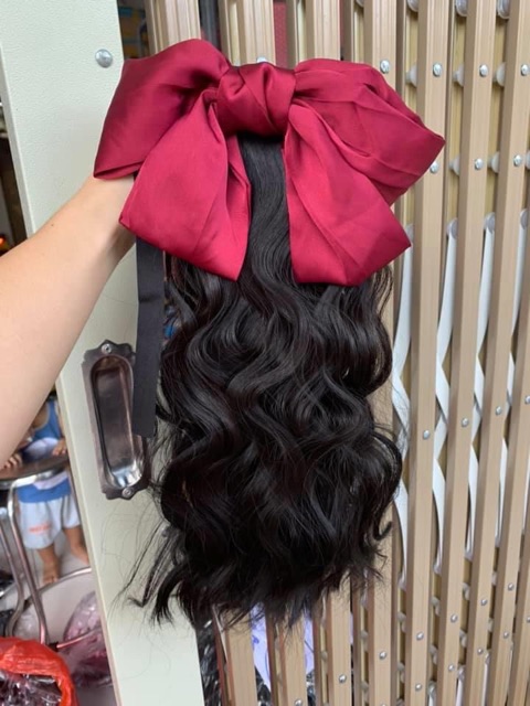 Tóc cột xù nơ❤️freeship 50k❤️ tóc cột xù nơ 40cm