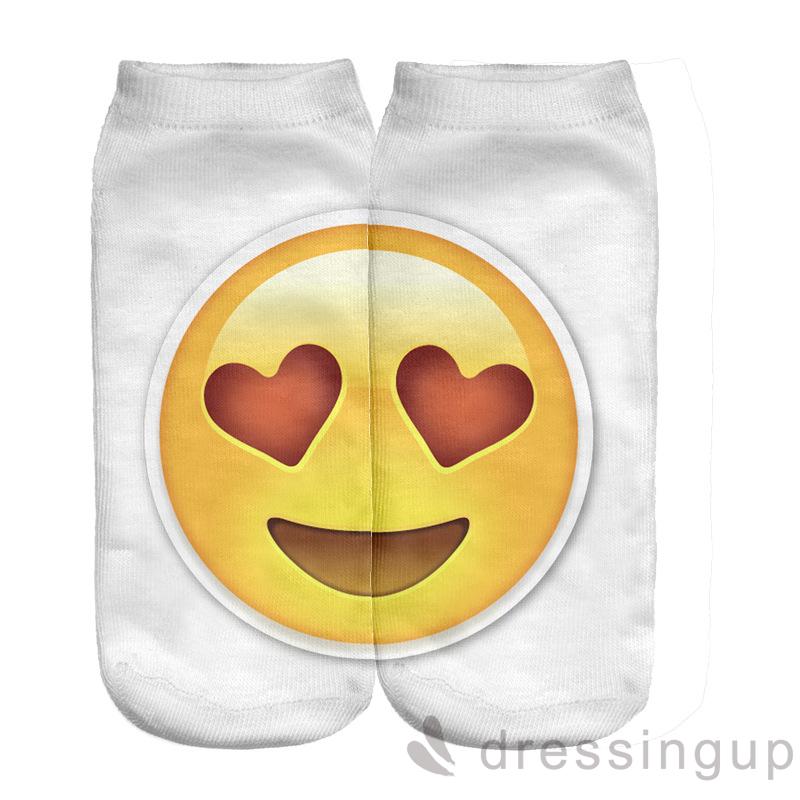 Vớ Cổ Ngắn In Hình Biểu Tượng Cảm Xúc Thiết Kế Vui Nhộn