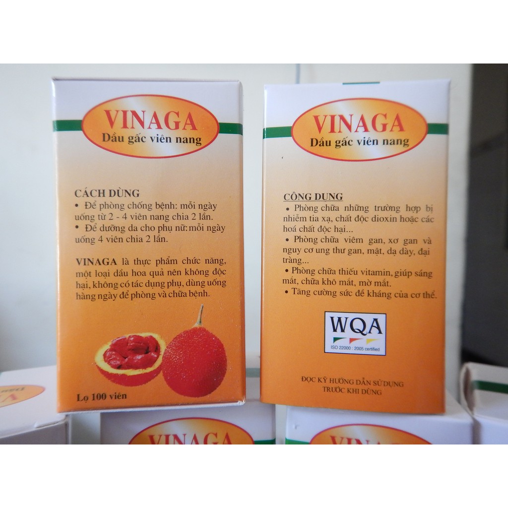 Dầu Gấc Vinaga - DHA Chống Lão hóa, Giúp bổ mắt, đẹp da