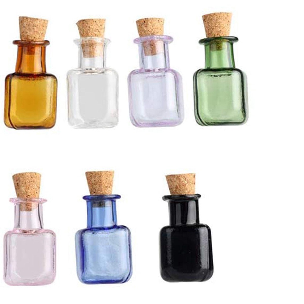 Đồ trang trí Lọ Điều Ước Mini Bằng Kính Vials Tỷ Lệ 1: 12 Dùng Để Trang Trí