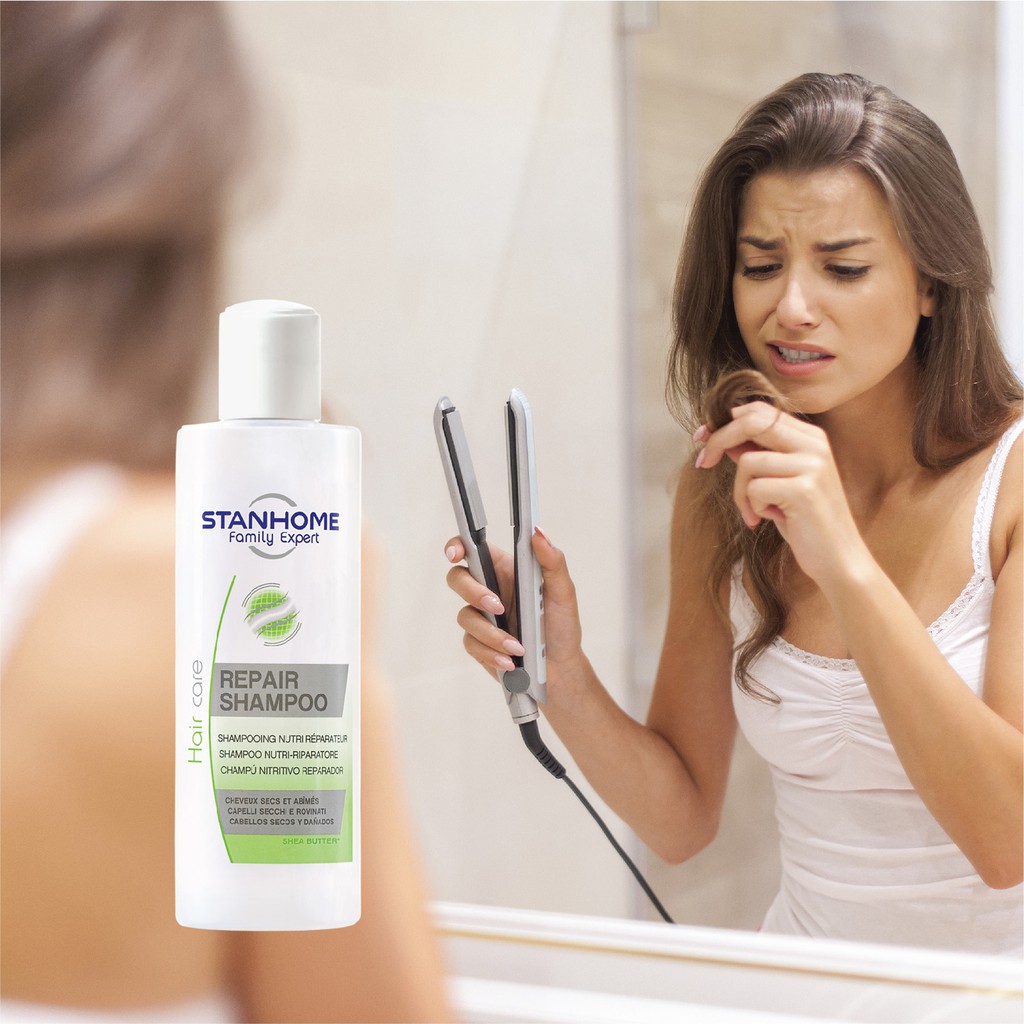 Dầu gội không xà phòng cho tóc khô, hư tổn Stanhome Family Expert repair shampoo 200ml