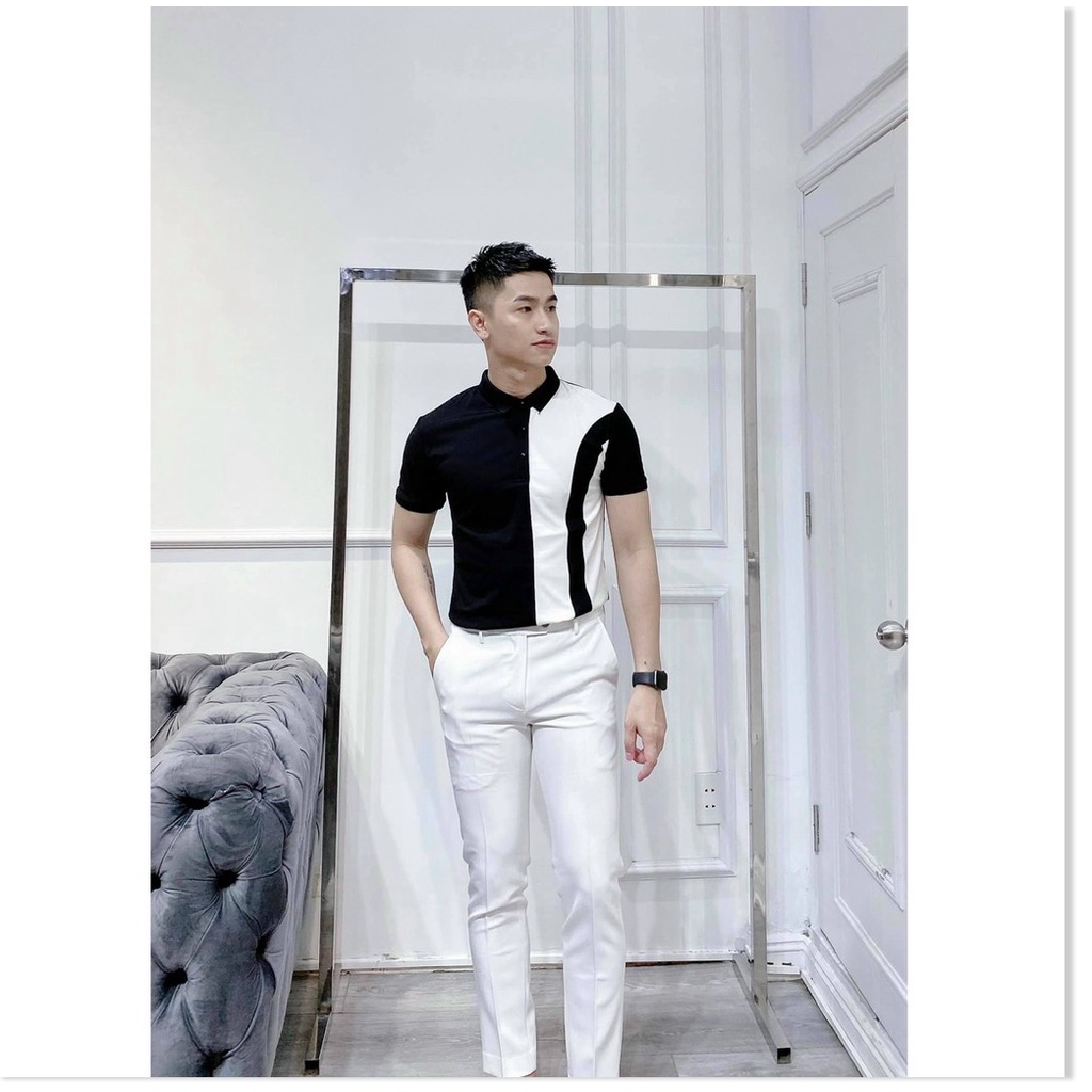 Áo thun cổ trụ phối màu siêu đẹp chuẩn nam tính cho ae KHANH AN