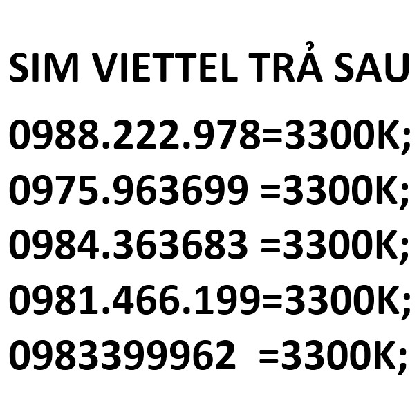 Sim đẹp 10 số viettel trả sau  ZMX536