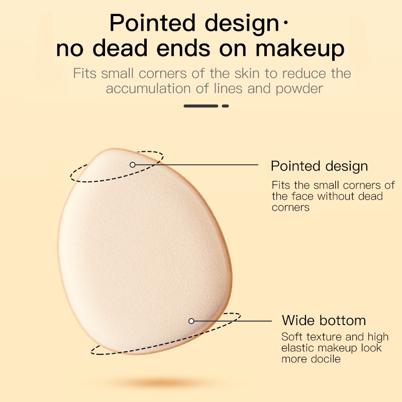 Set 2 Mút Tán Kem Nền Mini Mềm Mại Che Khuyết Điểm Bắt Sáng Da