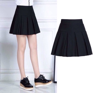 Chân váy đen xếp li M55