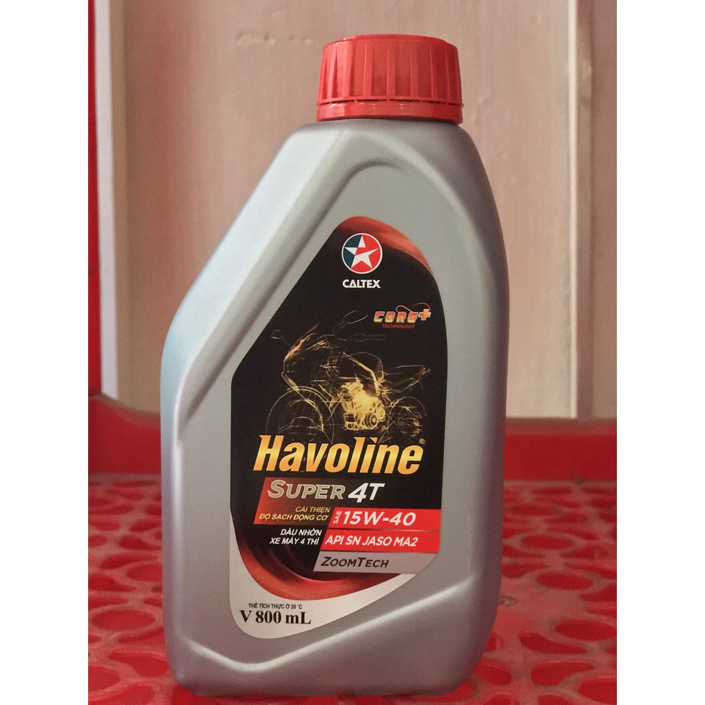 Dầu nhớt Havoline Super 4T 15W-40  / 0.8L 1L