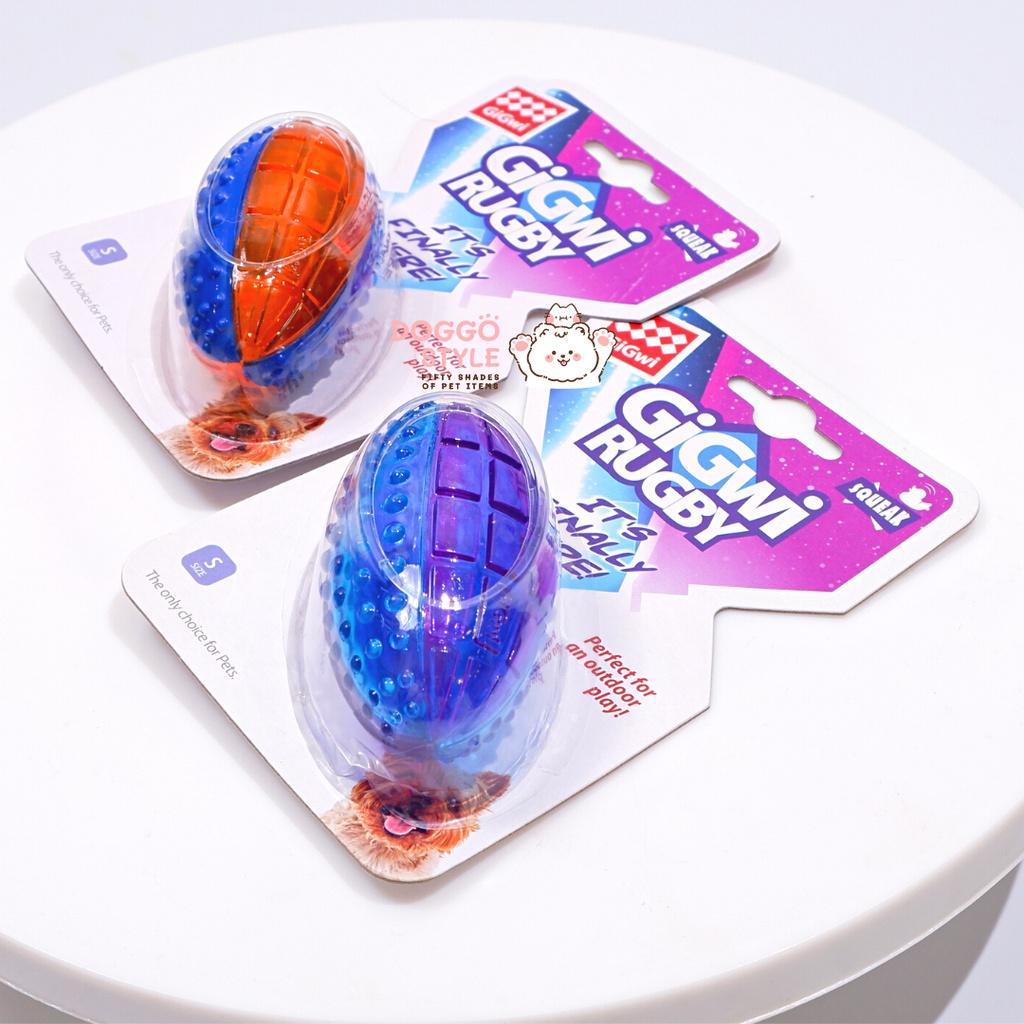 Đồ Chơi Cho Chó Lớn Cao Cấp Có Tiếng Kêu GiGwi G-Ball Giúp Làm Sạch Răng Giảm Stress DOGGOSTYLE