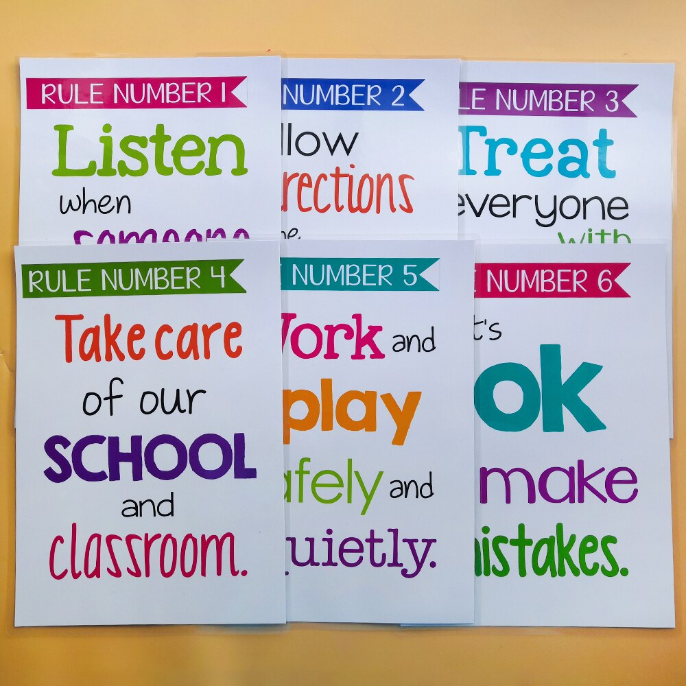 Set 6 Tấm Poster Khổ A4 Dùng Để Học Tập Dành Cho Bé