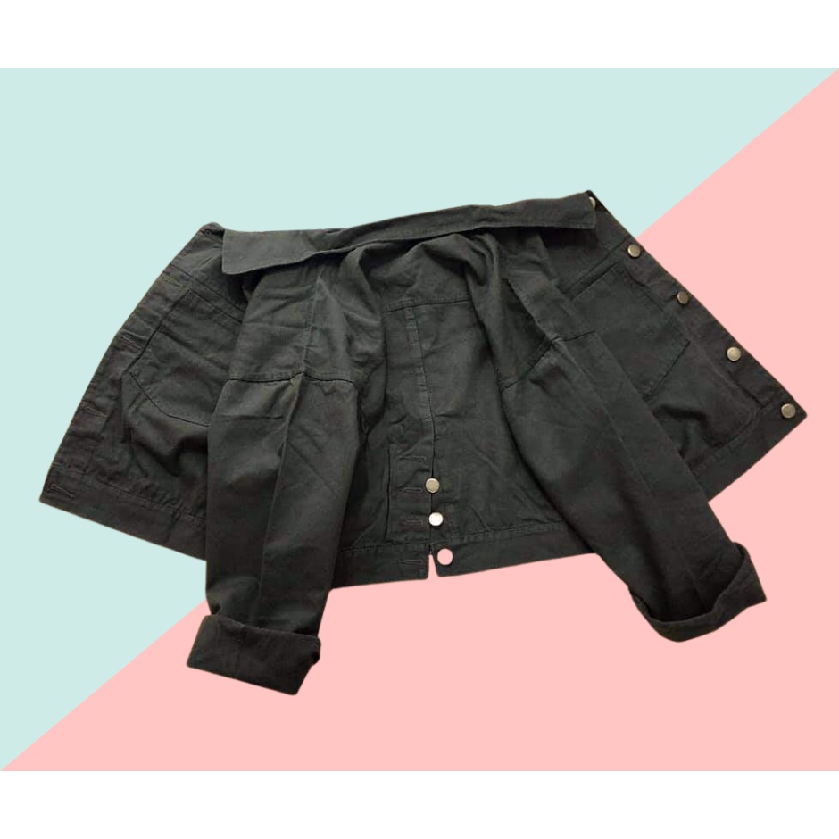 Áo khoác kaki form lửng nút sau phong cách thời trang Hàn quốc 5 màu lựa chọn. | BigBuy360 - bigbuy360.vn