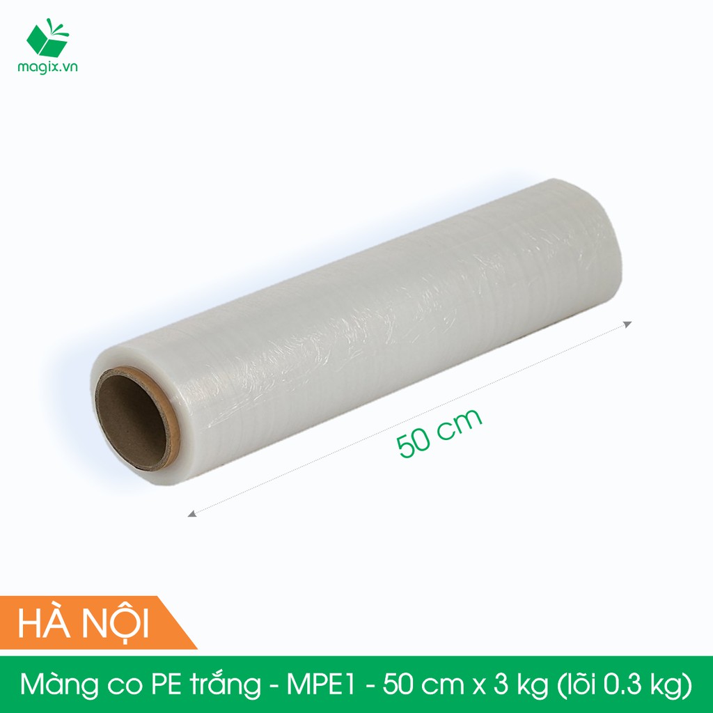 MPE1 - Khổ 50 cm, 3 kg, lõi 300g - Cuộn PE màng co