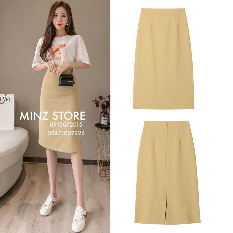 Chân váy A dài trơn #901 (3 màu)