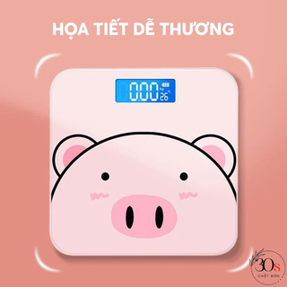 Cân điện tử heo hồng màn hình lcd