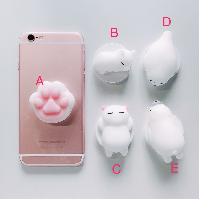 Đế đỡ điện thoại và máy tính bảng kiểu đồ chơi squishy hình mèo