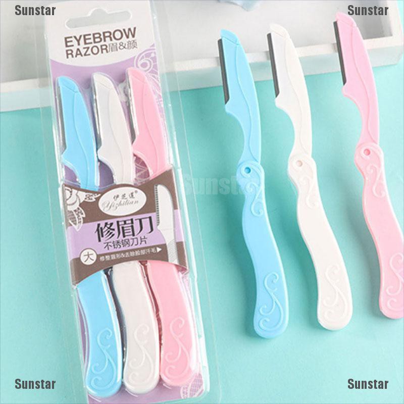 (hàng Mới Về) Set 3 Dao Cạo Định Hình Lông Mày Tiện Dụng Cho Nữ | BigBuy360 - bigbuy360.vn