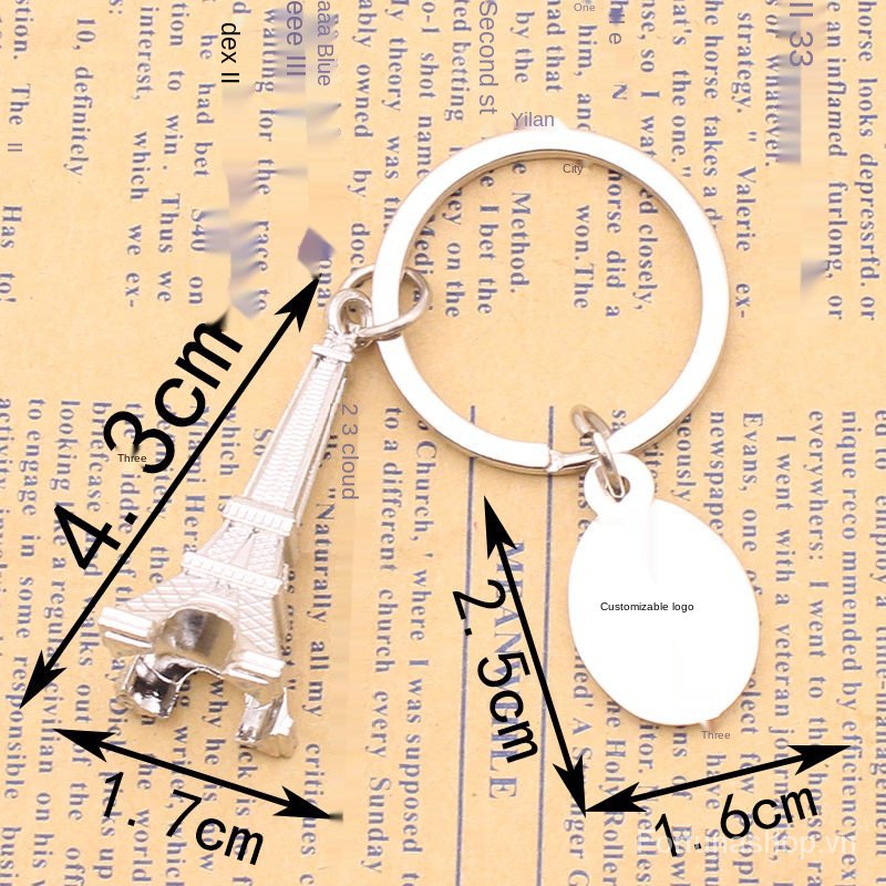 Eiffel Tower Key Chain Couple Keychain PairDIYEngraved Tower Model Key Ring Chain Pendant lVio