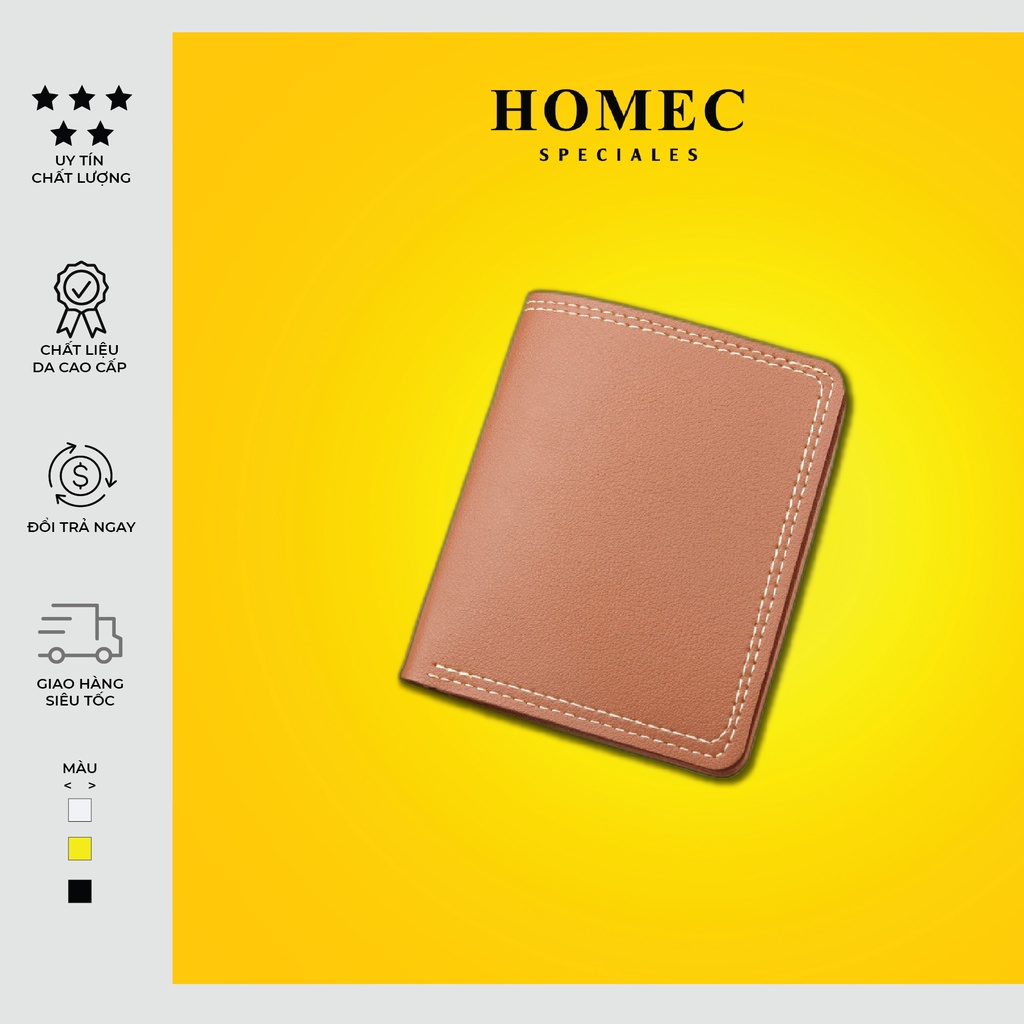 Ví da nam cầm tay HOMEC-92 chất liệu cao cấp bóp nam dáng ngang thời trang - HOMEC