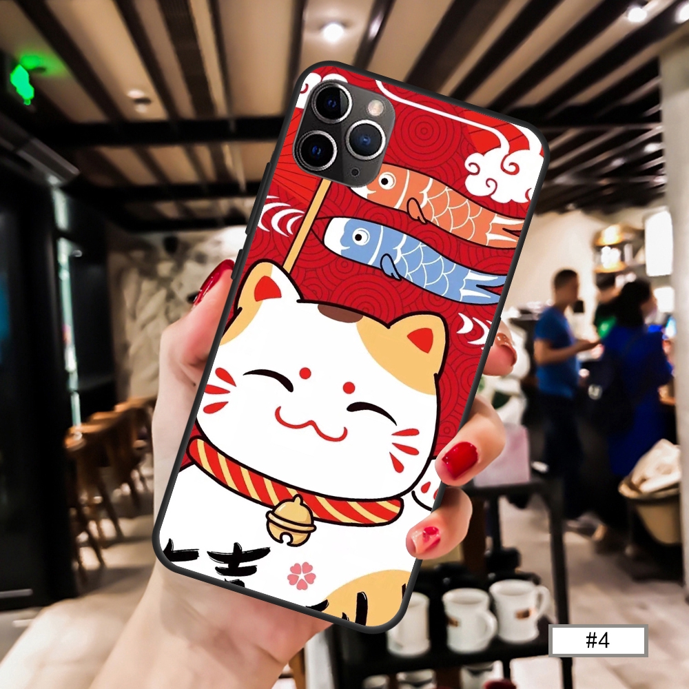Ốp điện thoại dẻo in họa tiết chú mèo năm mới cho IPhone 11 Pro Max Pro 11 XS MAX XR X 7 8 6 6S