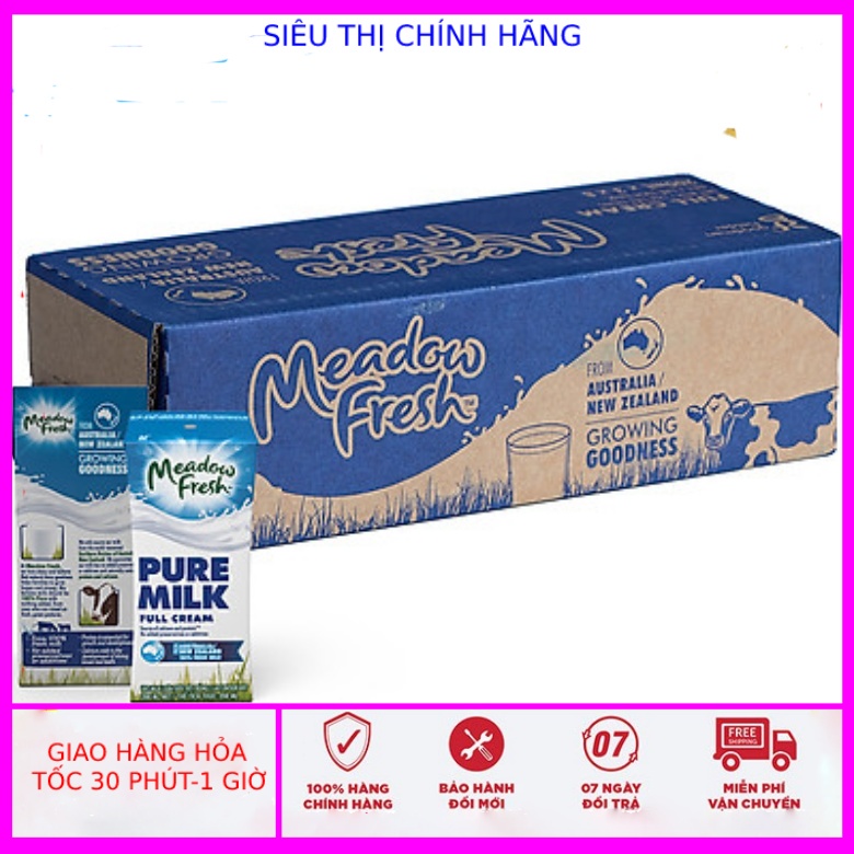 Thùng 24 hộp Sữa Tươi Tiệt Trùng Nguyên Kem Meadow Fresh Full cream 200ml