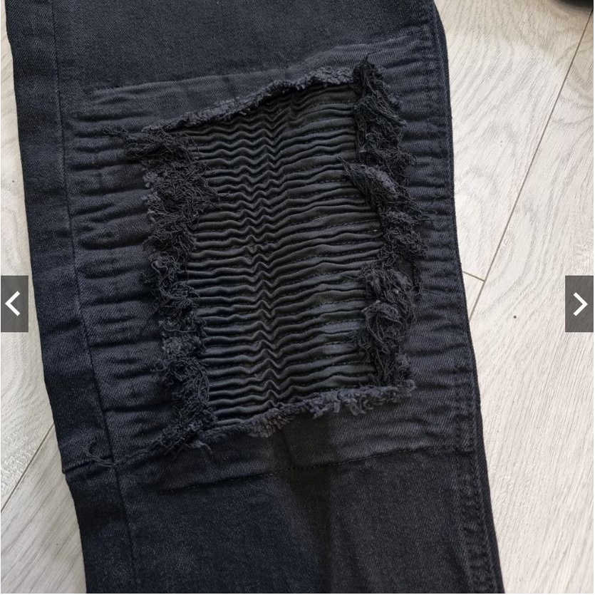 Quần jean  biker đen QJ39
